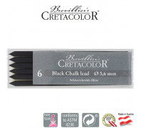 Μύτη 5,6mm Black Pastel 6τεμ Cretacolor