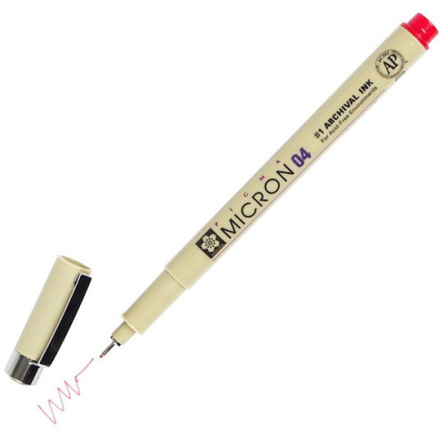 Μαρκαδόρος Micron Pigma Red 04 0,40mm Sakura