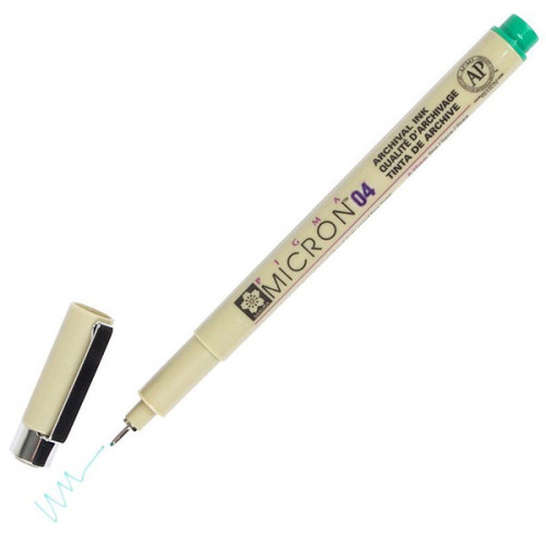 Μαρκαδόρος Micron Pigma Green 04 0,40mm Sakura