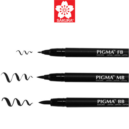 Μαρκαδόρος Pigma Pen Brush Black BB Sakura