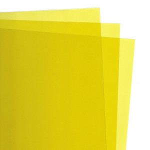 Ζελατίνα PVC Διάφανη Κίτρινο 50x70cm 0,18mm