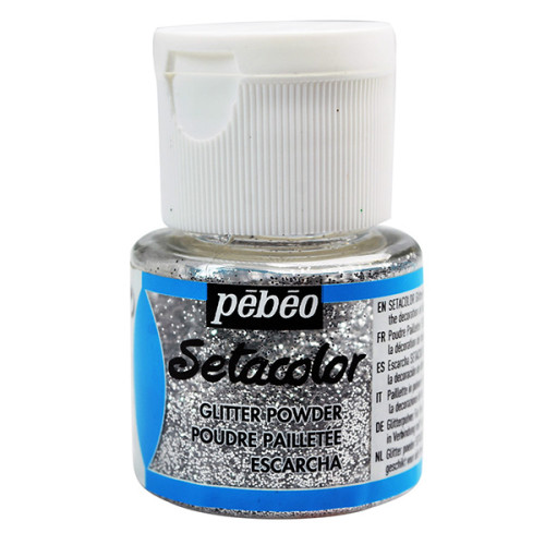 Silver Glitter 10g Setacolor Pebeo