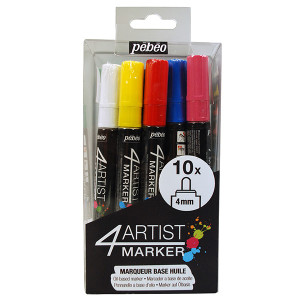 Μαρκαδόροι Σετ 4Artist 4mm 10τεμ Basics Pebeo