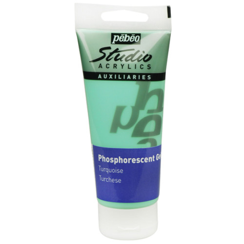 Gel Phosphorescent Glow In The Dark Turquoise 100ml Pebeo