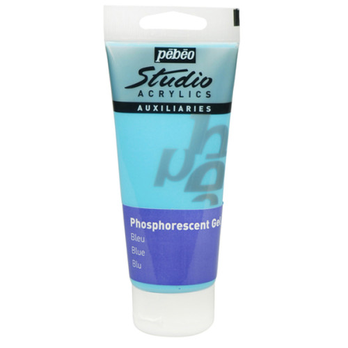 Gel Phosphorescent Glow In The Dark Blue 100ml Pebeo