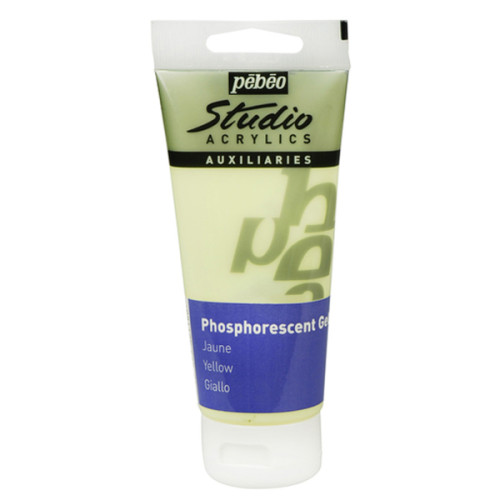 Gel Phosphorescent Glow In The Dark Yellow 100ml Pebeo