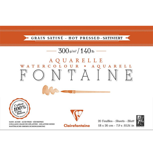 Μπλοκ Fontaine 18x24cm 300g HP-GS 20φ Clairefontaine Rhodia