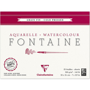 Μπλοκ Fontaine 18x24cm 300g CP-GF 25φυλλο Clairefontaine Rhodia