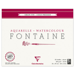 Μπλοκ Fontaine 24x30cm 300g CP-GF 25φυλλο Clairefontaine Rhodia