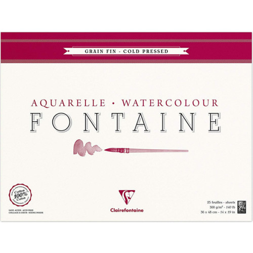 Μπλοκ Fontaine 36x48cm 300g CP-GF 25φυλλο Clairefontaine Rhodia