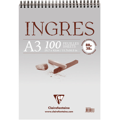 Μπλοκ Ingres Α3 29,7x42cm 80g 100φυλλο Clairefontaine Rhodia