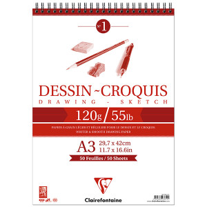 Μπλοκ Dessign Croquis 29,7x42cm 120g 50φυλλο Clairefontaine Rhodia