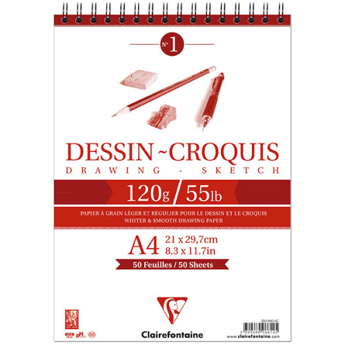 Μπλοκ Dessign Croquis 21x29,7cm 120g 50φυλλο Clairefontaine Rhodia