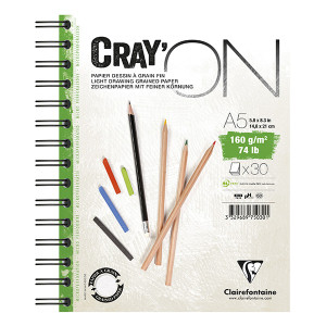 Μπλοκ Cray`ON Α5 14,8x21cm 160g 30φ. Clairefontaine Rhodia