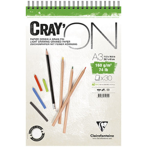 Μπλοκ Cray`ON A3 29,7x42cm 160g 30φ. Clairefontaine Rhodia