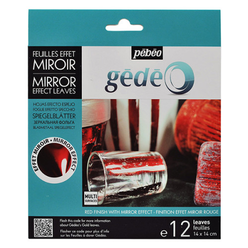 Φύλλα Mirror Effect 12τμχ 14x14 cm Gedeo Red