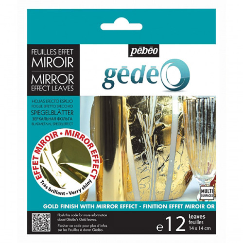 Φύλλα Mirror Effect 12τμχ 14x14 cm Gedeo Gold