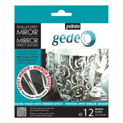 Φύλλα Mirror Effect 12τμχ 14x14 cm Gedeo Silver