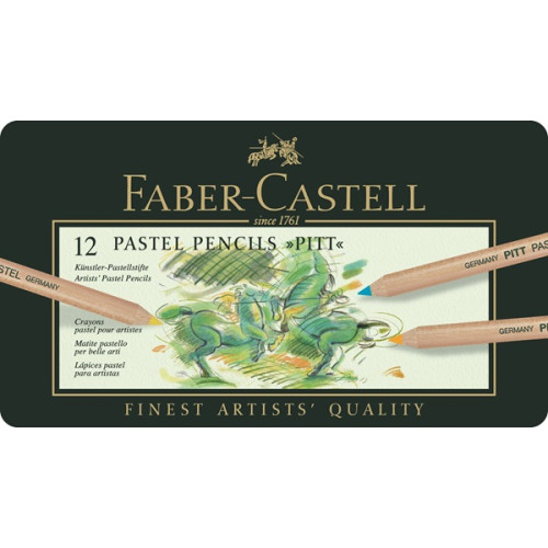 Σετ Μολύβια Παστέλ Pitt Pastel 12τεμ Faber Castell