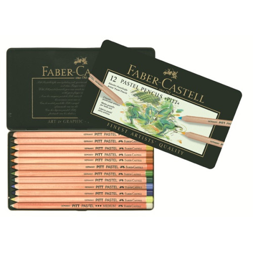 Σετ Μολύβια Παστέλ Pitt Pastel 12τεμ Faber Castell