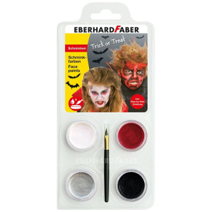 Face Paints Σετ Dracula, Devil 4 Χρώματα + Πινέλο Eberhard Faber