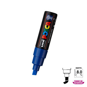 Posca 8mm Chisel Slanted - Blue 33