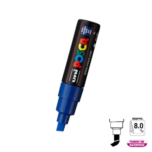 Posca 8mm Chisel Slanted - Blue 33