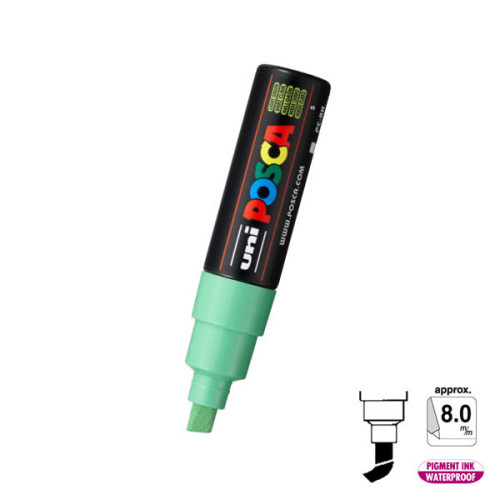 Posca 8mm Chisel Slanted - Light Green 5