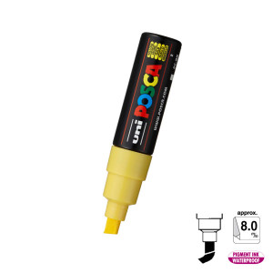 Posca 8mm Chisel Slanted - Yellow 2