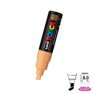 Posca 8mm Chisel Slanted - Light Orange 54