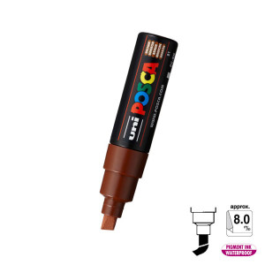 Posca 8mm Chisel Slanted - Brown 21