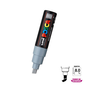 Posca 8mm Chisel Slanted - Grey 37