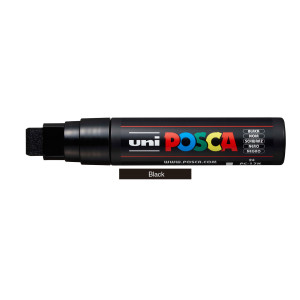 Posca 15mm Chisel Straight - Black 24