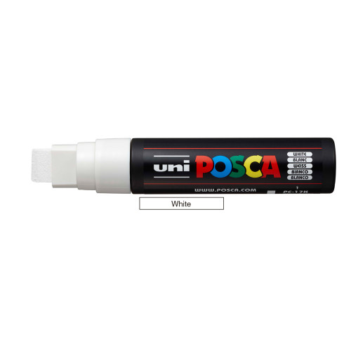 Posca 15mm Chisel Straight - White 1