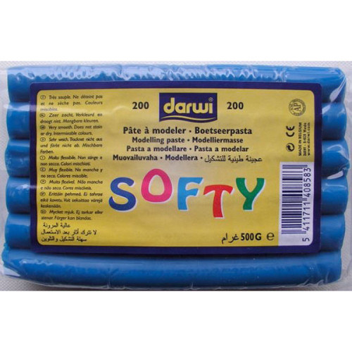 Πλαστελίνη Softy 500gr Μπλε 200