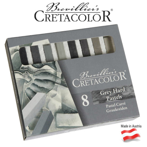 Σετ Καρέ Παστέλ 8τεμ Gray Cretacolor