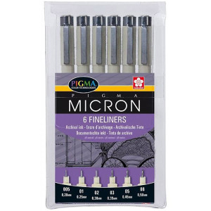 Μαρκαδόροι Σετ Micron Pigma 6τεμ Sakura