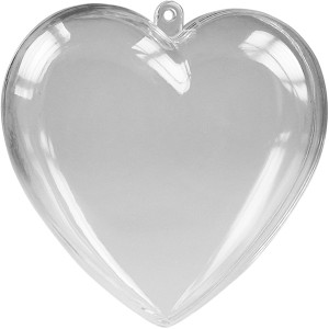 Διάφανη Καρδιά 65mm Διαιρούμενη (2 Μισά)