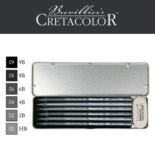 Γραφίτες Σετ Monolith Graphite 6+1τεμ Cretacolor