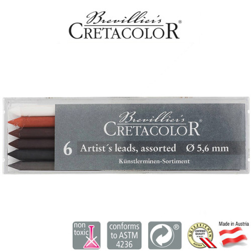 Μύτη 5,6mm - 6 Διαφορετικές Μύτες Cretacolor