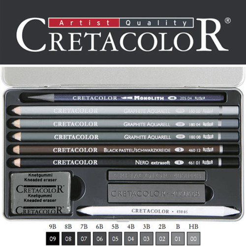 Μολύβια Σετ Artino Graphite 10τεμ Cretacolor