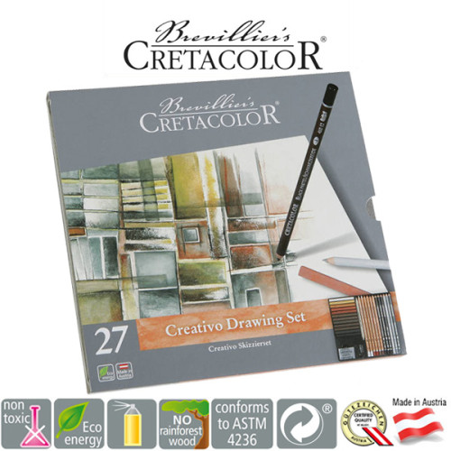 Σετ Creativo Drawing 27τεμ Cretacolor