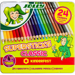 Σετ Μολύβια Supersticks Classic Μεταλλική Κασετίνα 24τεμ Jolly