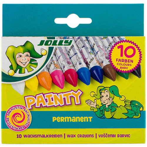 Σετ Κηρομπογιές Painty Permanent 10τεμ Jolly