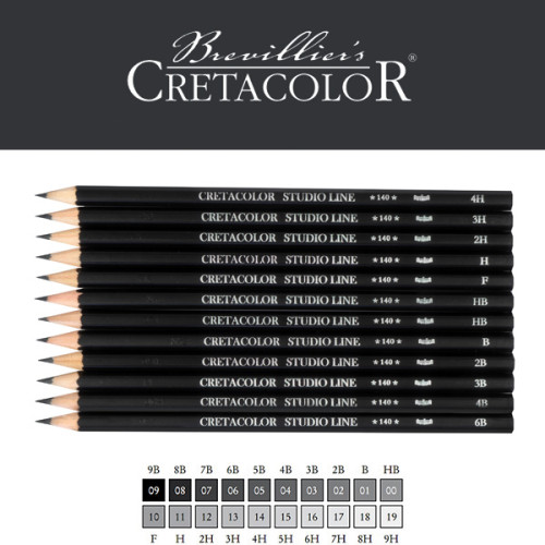 Μολύβια Σχεδίου Σετ 12τεμ Artist Studio Graphite Cretacolor