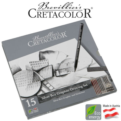 Γραφίτες Σετ Silver Box 15τεμ Cretacolor