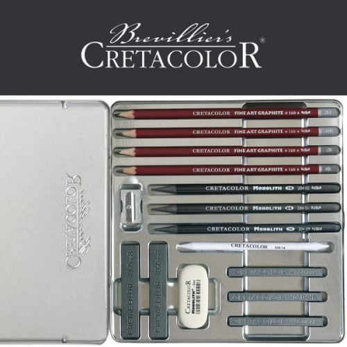 Γραφίτες Σετ Silver Box 15τεμ Cretacolor