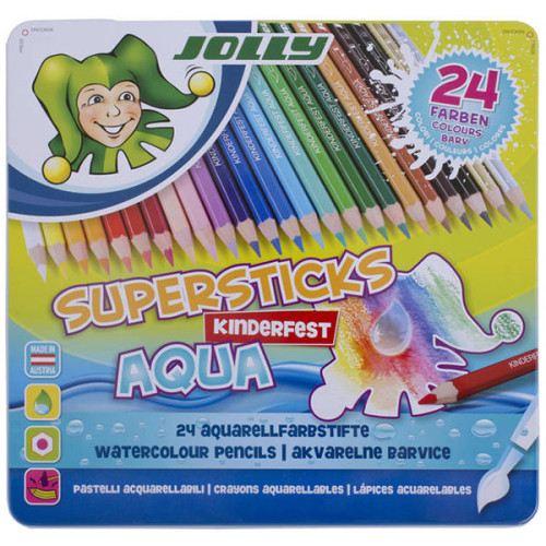 Σετ Μολύβια Supersticks Aqua Μεταλλική Κασετίνα 24τεμ Jolly