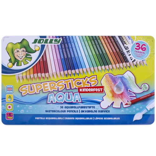 Σετ Μολύβια Supersticks Aqua Μεταλλική Κασετίνα 36τεμ Jolly