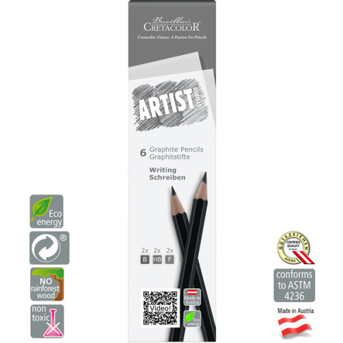 Μολύβια Σχεδίου Σετ 6τεμ Artist Studio Graphite Cretacolor